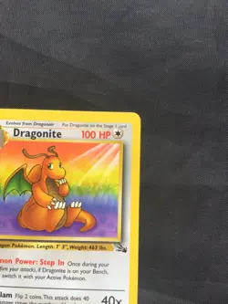 Pokemon Cards: Fossil 1st Edition Rare: Dragonite 19/62 - Image 3