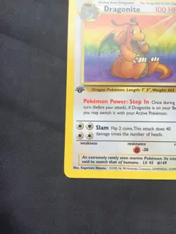 Pokemon Cards: Fossil 1st Edition Rare: Dragonite 19/62 - Image 5