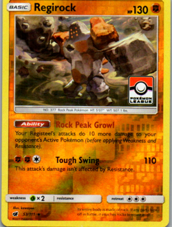 Regirock - 53/111 (Pokemon League) Promo League & Championship Cards 053/111 LP - Image 1