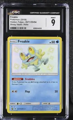 Pokemon CGC 9 Froakie Holo - Hidden Fates Shiny Vault SV11/SV94 - Image 1
