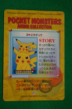 Pokemon Japanese Carddass Anime Collection Holo PIKACHU 1998 - Image 4