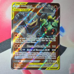 Pokemon Marshadow & Machamp GX Full Art Holo 198/214 Sm-Unbroken Bonds - Image 1