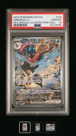 2024 POKEMON SVP EN-SV BLACK STAR PROMO #132 GRENINJA EX PSA 10 - Image 1