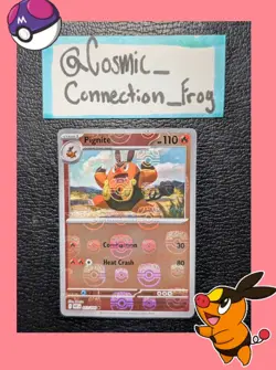 Pignite ⭐ 012/086 Master Ball Pattern -White Flare Pokemon TCG NM - Image 1