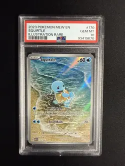 2023 POKEMON MEW EN-151 ILLUSTRATION RARE #170 SQUIRTLE PSA 10 - Image 1