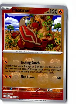Heatmor 019/086 Uncommon White Flare Pokemon Reverse Holo Master Ball LP - Image 1