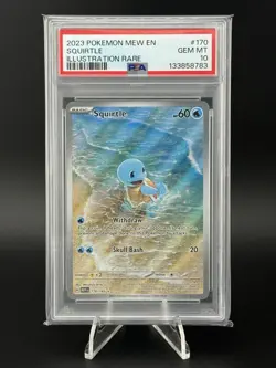 2023 POKEMON MEW EN-151 ILLUSTRATION RARE #170 SQUIRTLE PSA 10 - Image 1
