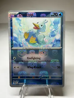 Ducklett 025/086 (Master Ball Pattern) SV: White Flare Holo Pokemon - Image 1