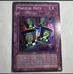 Yu-Gi-Oh! 1st Edition Holo Lot - Magical Hats, Left Arm, Snatch Steal (1996) - Image 1
