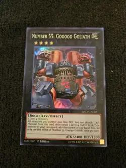 Yugioh Number 55: Gogogo Goliath WSUP-EN007 Super Rare 1st Edition LP - Image 1