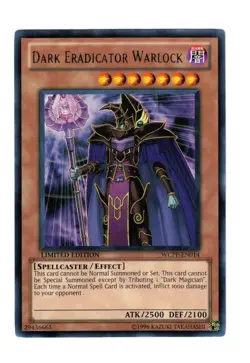 Yugioh- 1X Dark Eradicator Warlock - Rare - Limited - WCPP-EN014 - Near Mint - Image 1
