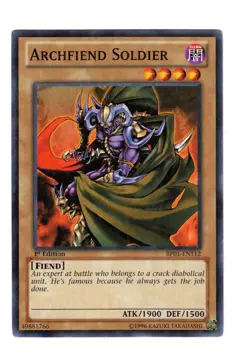 Yugioh- 1X Archfiend Soldier - Starfoil Rare - 1st Edition - BP01-EN112 - LP - Image 1