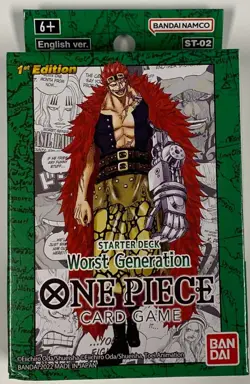 One Piece Card Game 1st Edition Super Pre-Release Starter Deck Worst Generation - Image 1