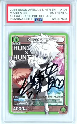 PSA Authentic Signed Mariya Ise Union Arena HxH Killua Zoldyck UE02ST/HTR-1-106 - Image 1