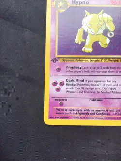 Pokemon Cards: Fossil 1st Edition Rare: Hypno 23/62 - Image 5