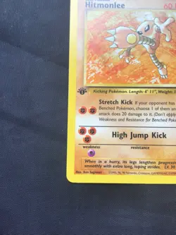 Pokemon Cards: Fossil 1st Edition Rare: Hitmonlee 22/62 - Image 5