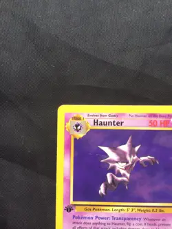 Pokemon Cards: Fossil 1st Edition Rare: Haunter 21/62 - Image 2