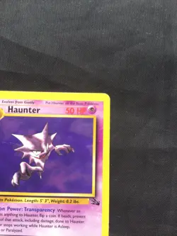Pokemon Cards: Fossil 1st Edition Rare: Haunter 21/62 - Image 3