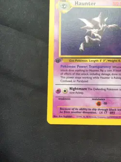 Pokemon Cards: Fossil 1st Edition Rare: Haunter 21/62 - Image 5