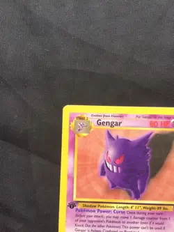 Pokemon Cards: Fossil 1st Edition Rare: Gengar 20/62 - Image 2
