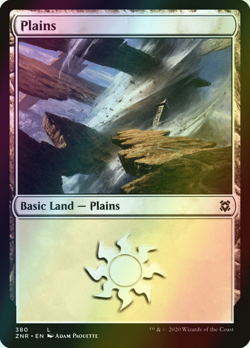 MTG Plains (380) Foil ** Zendikar Rising ** English (NM) - Image 1