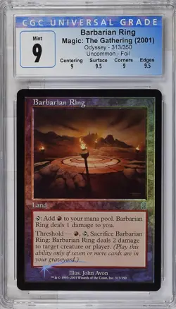 BARBARIAN RING Odyssey Foil CGC 9 Q++ MTG [Nostalgium] - Image 1