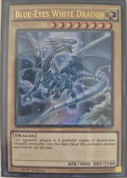 YuGiOh Blue-Eyes White Dragon Ultra Rare 1st Edition MVP1-EN055 - Image 1