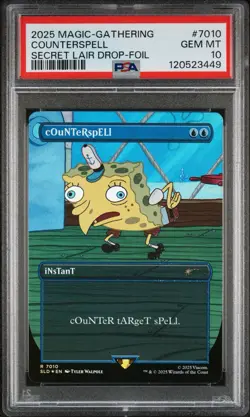 2025 MAGIC THE GATHERING SECRET LAIR DROP 7010 COUNTERSPELL FOIL PSA 10 - Image 1