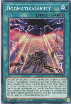 Yugioh Dogmatikalamity LIOV-EN053 Common 1st Edition x3 Play Set - Image 1