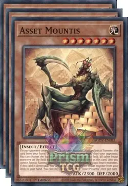 X3 Playset 1st Ed Asset Mountis AGOV-EN083 Yugioh - Image 1