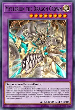Yugioh JUSH-EN013 - Mysterion The Dragon Crown - Rare - Image 1