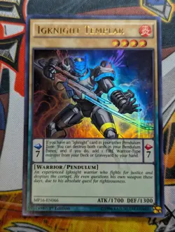 Yugioh Igknight Templar MP16-EN066 Ultra Rare 1st Edition NM - Image 1
