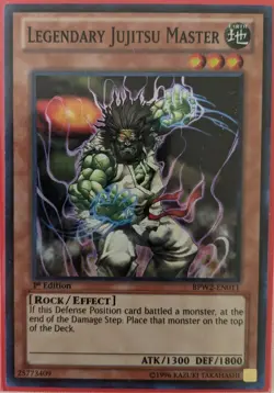 YuGiOh Legendary Jujitsu Master Super Rare 1st Edition BPW2-EN011/WGRT-EN011 - Image 1