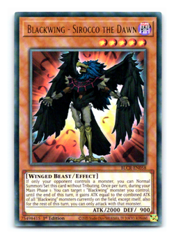 Blackwing - Sirocco the Dawn - BLCR-EN058 - Ultra Rare - 1st Edition Yugioh - Image 1