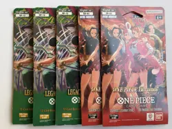 One Piece Card Game OP-12 & EB-03 Heroines Sleeved Booster 5 Pack Lot English - Image 1