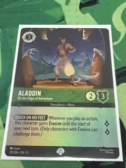 Disney Lorcana Winterspell (Epic) Aladdin On The Edge Of Adventure 211/204 - Image 1