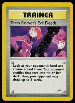 Pokemon Card - Team Rocket's Evil Deeds Neo Destiny 103/105 Uncommon - Image 1