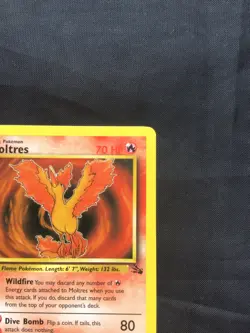 Pokemon Cards: Fossil 1st Edition Rare: Moltres 27/62 - Image 3