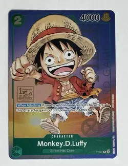 One Piece Monkey D Luffy 1st Anniversary Tournament Gold Stamp Card English 037 - Image 1