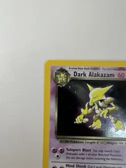 Pokemon Dark Alakazam Holo Rare Card 1/82 Team Rocket Unlimited - Image 3