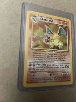 Pokemon Base Set Holo Charizard Unlimited 4/102 Played Pokemon Card - Image 2