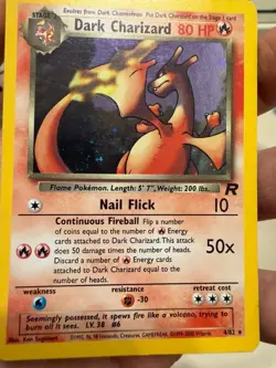 Dark Charizard - 4/82 - Pokemon Team Rocket Unlimited Holo Rare Card WOTC MP - Image 1