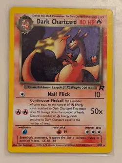 Dark Charizard - 4/82 - Pokemon Team Rocket Unlimited Holo Rare Card WOTC MP - Image 3