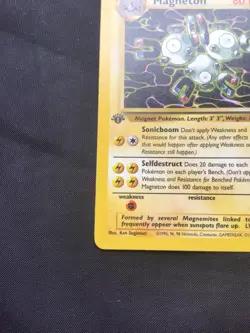 Pokemon Cards: Fossil 1st Edition Rare: Magneton 26/62 - Image 5