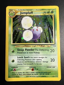 2001 Neo Genesis Jumpluff Holo 7/111 Rare WOTC Pokemon Card TCG MP - Image 1