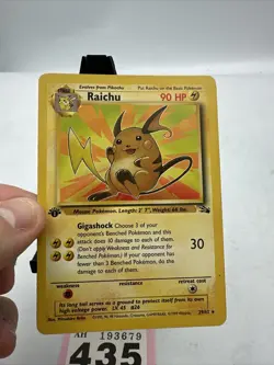 Pokemon Card Raichu (29) 1st Edition LP Fossil Rare 29/62 - Image 3