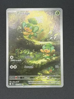 Pokemon TCG Card Pansage 089/086 Black Bolt Illustration Rare Holo - NM - Image 1