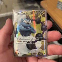Thundurus Full Art 97/98 Emerging Powers Ultra Rare Holo BW Pokemon Cards TCG - Image 1