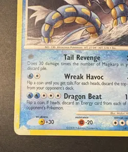 Gyarados 19/100 Pokemon Stormfront Non-Holo Card Pokemon TCG Damaged - Image 2