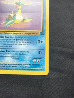 Pokemon Cards: Fossil 1st Edition Rare: Lapras 25/62 - Image 4